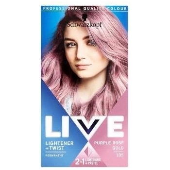 Schwarzkopf Live Linghtener Twist Purpure Rose Gold 105 zlatoružová farba na vlasy