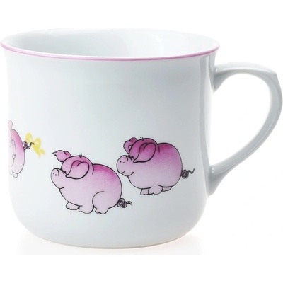 Český porcelán Dubí hrnek Vařák růžová prasátka 650 ml – Sleviste.cz