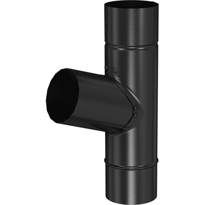 Bryza STAL T-rúra 90 / 90 / 90 mm čierna