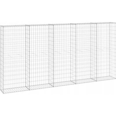 vidaXL Gabionová zeď s víky pozinkovaná ocel 300 x 30 x 150 cm