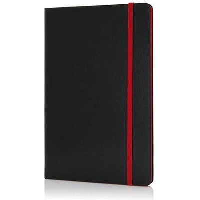 Xindao - xd XD Тефтер Deluxe, А5, 80 листа, офсетова хартия, с червен ластик, черен (P773.304)