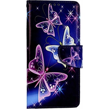 Pouzdro TopQ Honor Magic5 Lite 5G knížkové Modré s motýlky