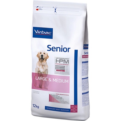 Virbac 2x12kg Virbac Veterinary HPM Senior Dog Large & Medium суха храна за кучета