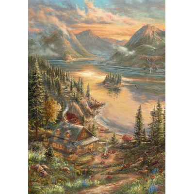 - Puzzle Kinkade: Lakeside Splendor - 500 piese