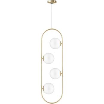Squid Lighting Висящо осветително тяло в златист цвят със стъклен абажур Club - Squid Lighting (SD-2401-PL-GD-4MC)