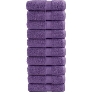 vidaXL Премиум кърпи за пране SOLUND 10 бр. лилави 30x30 см 600 г/м2 (137349)