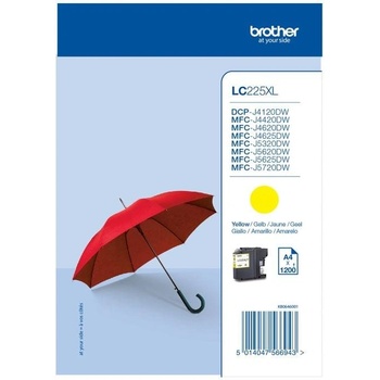 Brother Оригинален патрон Brother LC225XL, 1200 страници/5%, Yellow (3015100103)