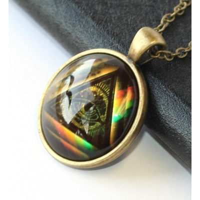 Fashion Jewerly Řetízek amulet Oko v pyramidě, boží zrak 1921
