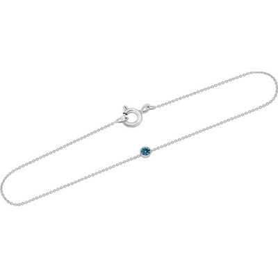 Eppi Zlatý minimalistický náramok s modrým diamantom Lepio BR36755