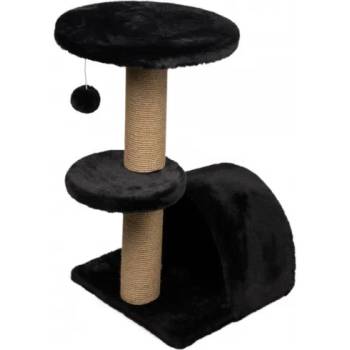 Image 1 of DUBEX Драскалка за котка, стълб, две площадки, свод и топче 39 х 53 х 67 см, ЧЕРНА - dubex Турция 51525/tvr40-8