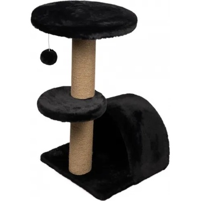 DUBEX Драскалка за котка, стълб, две площадки, свод и топче 39 х 53 х 67 см, ЧЕРНА - dubex Турция 51525/tvr40-8