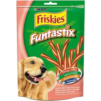 Purina Friskies Funtastix tyčinky s príchuťou slaniny a syra 175g