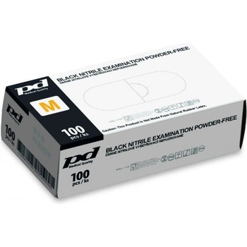 Profod PD-BLACK / Nitrilové jednorázové nepudrované rukavice, bal. 100 ks - černá L (prof_2585)