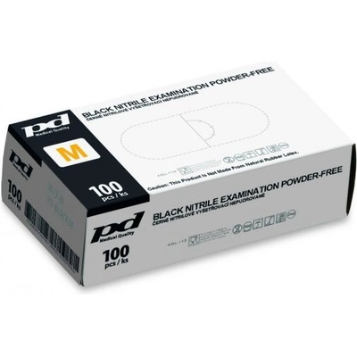 Profod PD-BLACK / Nitrilové jednorázové nepudrované rukavice, bal. 100 ks - černá L (prof_2585)
