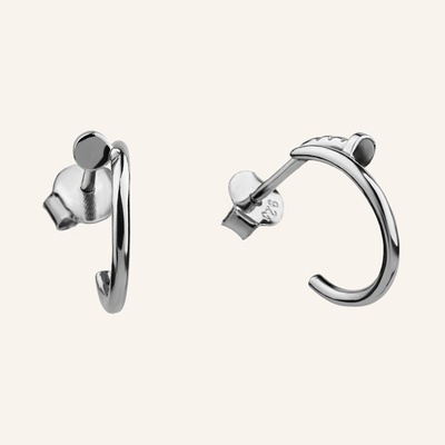 SilveAmo Strieborné náušnice pecky Looped C21159