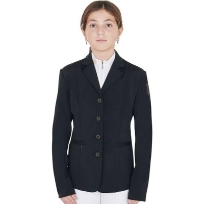 EQUESTRO Dětské závodní sako čtyři knoflíky černé