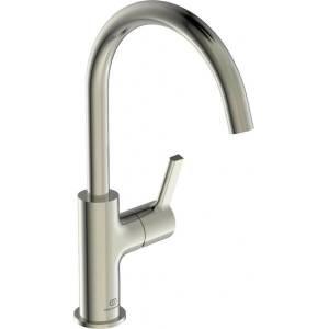 Ideal Standard Смесител за умивалник Ideal Standard Atelier Joy, висок, сребрист, Silver Storm, едноръкохватков (BC778GN)