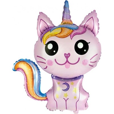 Flexmetal Балон от фолио Котка - Еднорог, розов