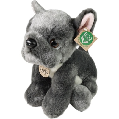 Rappa Плюшена играчка Rappa Еко приятели - Сив френски булдог, седящ, 26 cm (208926)
