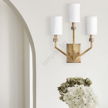 Elstead Lighting Hinkley HK-MOORE-WB3-HB - Стенно осветително тяло MOORE 3xE14/40W/230V златно (ED0853)