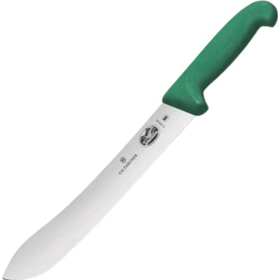 Victorinox 5.7404.25 Fibrox mäsiarsky nôž, 18 cm čepeľ, široká špička, zelený