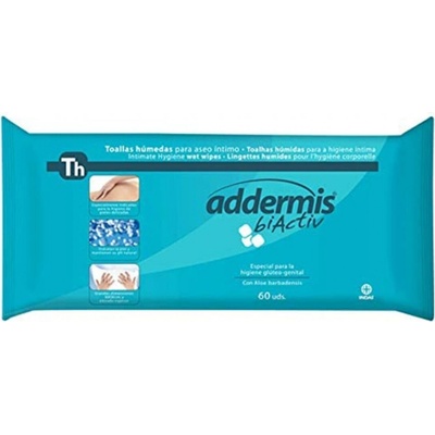 Addermis Ubrousky vlhčené Biactiv 60 ks