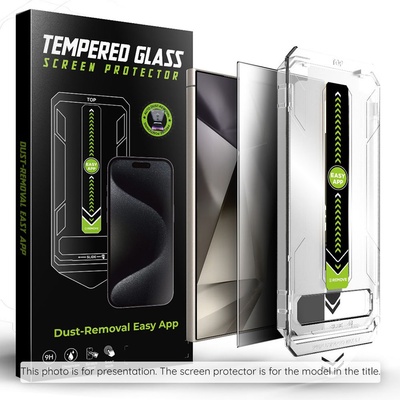 Techsuit Протектор за Samsung Galaxy S25 / Galaxy S24 - Techsuit - [Съвместим с отключване с пръстов отпечатък] TitanGlass CrystalHD - Privacy