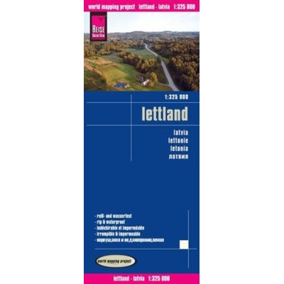 World Mapping Project Reise Know-How Landkarte Lettland (1:325.000). Latvia / Lettonie / Letonia