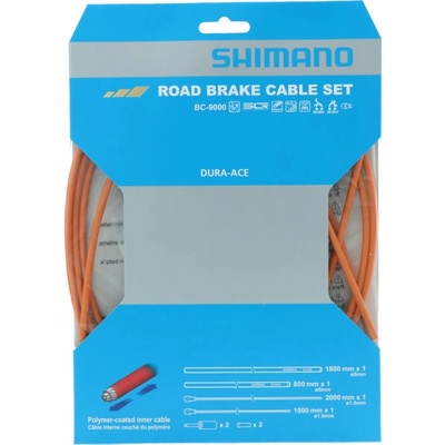 Shimano Dura-ACE BC-9000 Bovdeny+lanka brzdový set oranžová