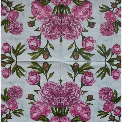 Paper Designe obrúsky Pivoňky na šedé 33x33cm