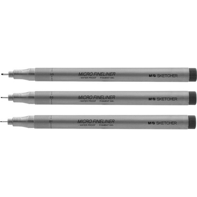 Technické linery M&G Sketcher, 3 ks