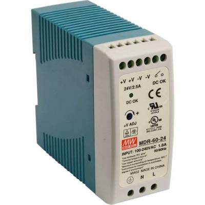 Průmyslový zdroj Mean Well MDR-60-24, 24V=/60W spínaný na DIN lištu