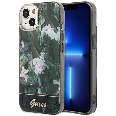 GUESS Кейс Guess GUHCP14MHGJGHA за iPhone 14 Plus 6.7", зелен / зелен, твърд, Jungle Collection (GUE002219-0)