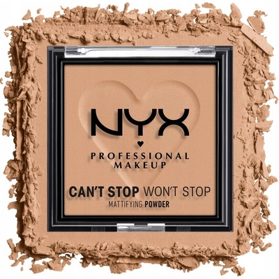NYX Professional Makeup Can't Stop Won't Stop Mattifying Powder matující pudr 06 Tan 6 g