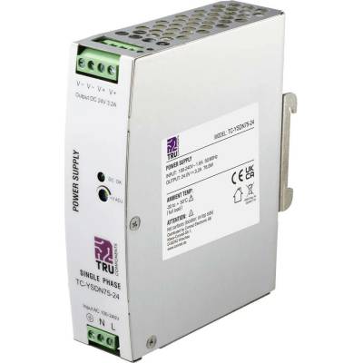 TRU COMPONENTS TC-YSDN75-24 sieťový zdroj na montážnu lištu (DIN lištu), 24 V/DC, 3.2 A, 76.8 W, výstupy 1 x