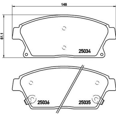 Sada brzdových destiček, kotoučová brzda BREMBO P 59 077X