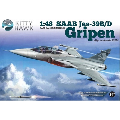 KITTY HAWK Plastový model lietadlo KH80118 SAAB Jas-39B/D Gripen 1:48