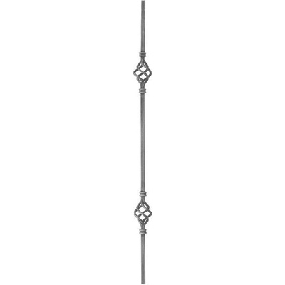 KP Zdobená tyč pro kované ploty, brány a zábradlí 21.023, 1000 mm, pr.12x12 mm