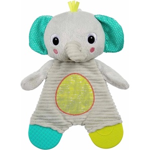 Bright Starts Играчка за гушкане Bright Starts - Snuggle & Teethe, Слонче (8916)