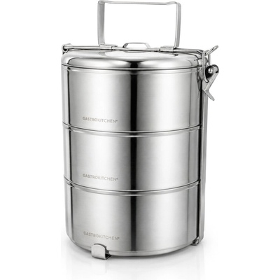 Třípatrový Maxi nerezový jídlonosič – 3 × 1,5 L | Gastrokitchen%