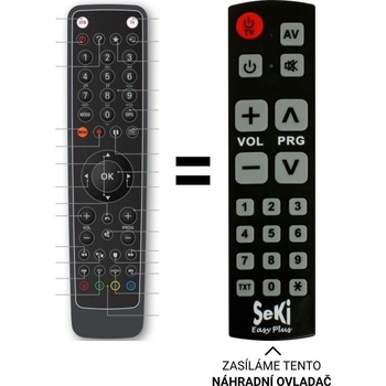 Dálkový ovladač Senior O2 TV IP4.tv EVO4-T pro seniory