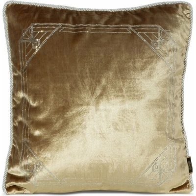 Takoy ROYAL 9 zo zamatu zdobená vzorom z kryštálikov-HF-463212 45 x 45 cm