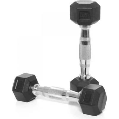 TRINFIT Jednoruční činka pogumovaná HEXA 1 kg