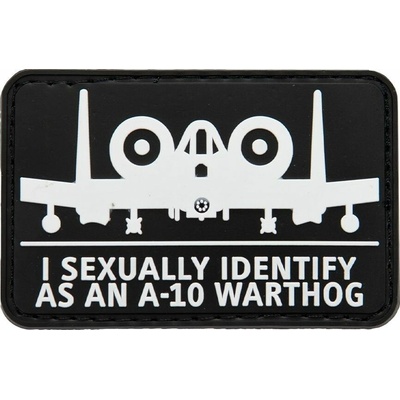 3D nášivka Sexual identification A-10 WARTHOG - černá, Jackets to go
