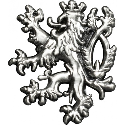 Odznak ČESKÝ LEV - U pin - stříbrný-šedý