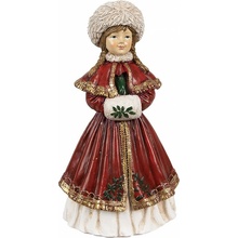 Clayre & Eef Figúrka Vianočné dievčatko 17 cm