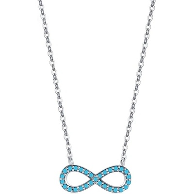 Grace Silver Jewellery Stříbrný nekonečno tyrkysový magnezit NH1200-RHN1038 Tyrkysová