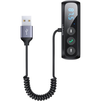 USAMS Bluetooth ресивър Usams SJ503 FM трансмитер, 87.5-108.0 MHz, Bluetooth, SD слот, USB (SJ503JSQ01)