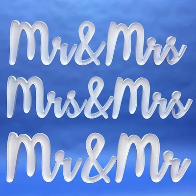 Nikoloon Šablóny na balóny Mr & Mrs Mr & Mr Mrs & Mrs
