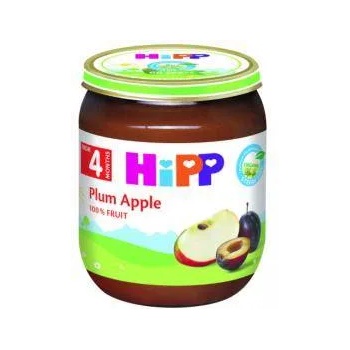 HiPP Био Пюре Hipp, сливи и ябълки, 125гр, 9062300140672